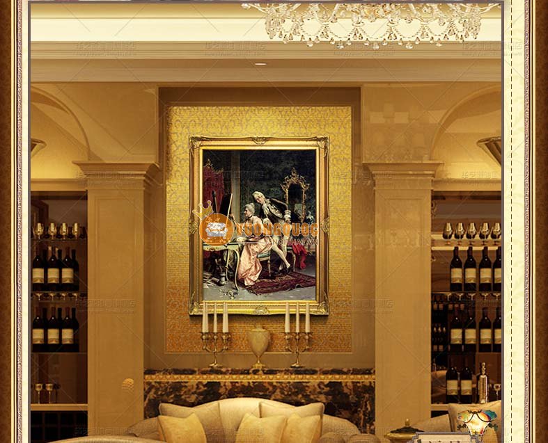 tranh trang trí phong cách cổ điển châu âu HYY125-4